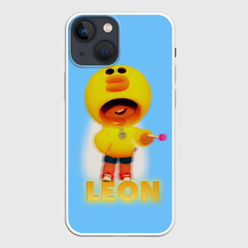 Чехол для iPhone 13 mini с принтом Леон Салли (Leon Sally) в Петрозаводске,  |  | brawl stars | leon | sally | skin | бравл старс | леон | салли | скин
