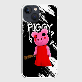 Чехол для iPhone 13 mini с принтом ROBLOX PIGGY   СВИНКА ПИГГИ в Петрозаводске,  |  | pig | piggy | roblox | игра | компьютерная игра | логотип | онлайн | онлайн игра | пигги | поросенок | роблакс | роблокс | свинка | свинья