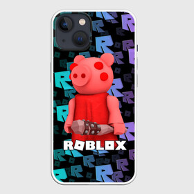 Чехол для iPhone 13 с принтом ROBLOX PIGGY   СВИНКА ПИГГИ в Петрозаводске,  |  | pig | piggy | roblox | игра | компьютерная игра | логотип | онлайн | онлайн игра | пигги | поросенок | роблакс | роблокс | свинка | свинья