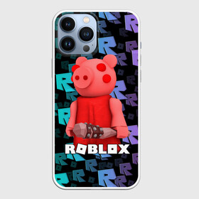 Чехол для iPhone 13 Pro Max с принтом ROBLOX PIGGY   СВИНКА ПИГГИ в Петрозаводске,  |  | Тематика изображения на принте: pig | piggy | roblox | игра | компьютерная игра | логотип | онлайн | онлайн игра | пигги | поросенок | роблакс | роблокс | свинка | свинья