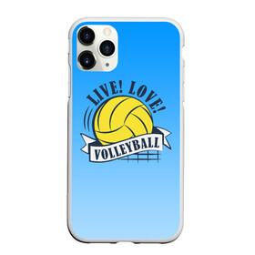 Чехол для iPhone 11 Pro матовый с принтом LIVE! LOVE! VOLLEYBALL! в Петрозаводске, Силикон |  | beach | live | love | voleybal | volleyball | волебол | волейбол | волейболист | волейболистка | воллейбол | пляжный | я люблю
