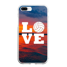 Чехол для iPhone 7Plus/8 Plus матовый с принтом LOVE Volleyball в Петрозаводске, Силикон | Область печати: задняя сторона чехла, без боковых панелей | Тематика изображения на принте: beach | i love | live | love | voleybal | volleyball | волебол | волейбол | волейболист | волейболистка | воллейбол | пляжный | я люблю