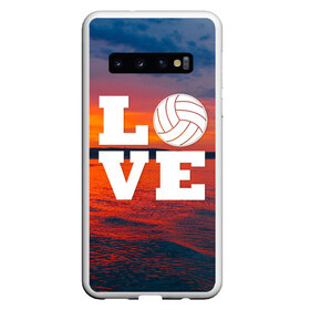 Чехол для Samsung Galaxy S10 с принтом LOVE Volleyball в Петрозаводске, Силикон | Область печати: задняя сторона чехла, без боковых панелей | Тематика изображения на принте: beach | i love | live | love | voleybal | volleyball | волебол | волейбол | волейболист | волейболистка | воллейбол | пляжный | я люблю