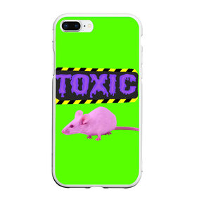 Чехол для iPhone 7Plus/8 Plus матовый с принтом Toxic в Петрозаводске, Силикон | Область печати: задняя сторона чехла, без боковых панелей | animals | rat | toxic | животные | крыса | токсик