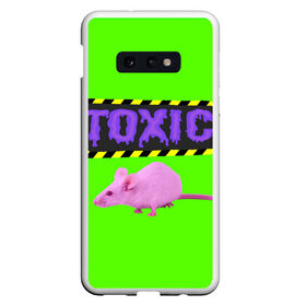 Чехол для Samsung S10E с принтом Toxic в Петрозаводске, Силикон | Область печати: задняя сторона чехла, без боковых панелей | Тематика изображения на принте: animals | rat | toxic | животные | крыса | токсик