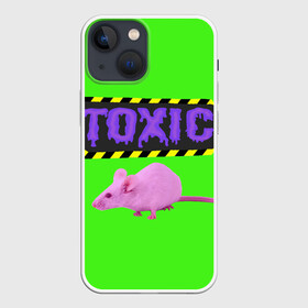 Чехол для iPhone 13 mini с принтом Toxic в Петрозаводске,  |  | animals | rat | toxic | животные | крыса | токсик