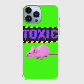 Чехол для iPhone 13 Pro Max с принтом Toxic в Петрозаводске,  |  | animals | rat | toxic | животные | крыса | токсик