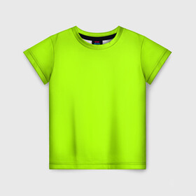 Детская футболка 3D с принтом ACID в Петрозаводске, 100% гипоаллергенный полиэфир | прямой крой, круглый вырез горловины, длина до линии бедер, чуть спущенное плечо, ткань немного тянется | acid | зеленая | кислотная | однотонная | салатовая