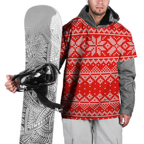 Накидка на куртку 3D с принтом Красный зимний орнамент в Петрозаводске, 100% полиэстер |  | geometry | new year | pattern | retro | snow | winter | аляска | вязаный | геометрия | девяностые | дед мороз | зима | ковер | новогодние | новый год | олени | паттерн | подарок | ретро | рождество | свитер | снег | снеговик