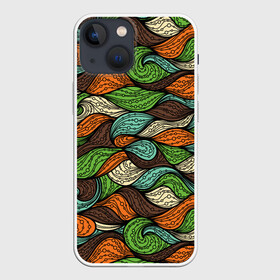 Чехол для iPhone 13 mini с принтом Абстрактные волны в Петрозаводске,  |  | abstract | art | graphic | modern | nature | ocean | paint | pattern | sea | storm | waves | абстракция | арт | волна | волнуется | графика | искусство | краска | красочные | маринизм | маринист | модерн | море | мореман | океан | природа