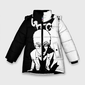 Зимняя куртка для девочек 3D с принтом Great Teacher Onizuka в Петрозаводске, ткань верха — 100% полиэстер; подклад — 100% полиэстер, утеплитель — 100% полиэстер. | длина ниже бедра, удлиненная спинка, воротник стойка и отстегивающийся капюшон. Есть боковые карманы с листочкой на кнопках, утяжки по низу изделия и внутренний карман на молнии. 

Предусмотрены светоотражающий принт на спинке, радужный светоотражающий элемент на пуллере молнии и на резинке для утяжки. | anime | great teacher | gto | oldschool anime | onizuka | аниме | аниме гто | анимэ | грейт тичер | гто | крутой учитель | крутой учитель онидзука | онидзука | онизука | старое аниме