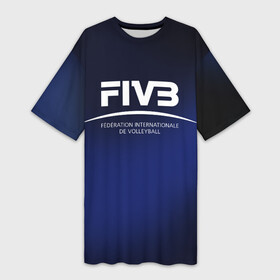 Платье-футболка 3D с принтом FIVB Volleyball в Петрозаводске,  |  | fivb | voleybal | volleyball | волебол | волейбол | волейбола | волейболист | волейболистка | воллейбол | международная | федерация | фивб