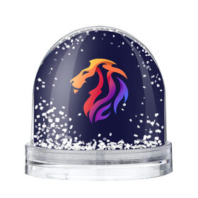 Снежный шар с принтом Градиентный лев в минимализме в Петрозаводске, Пластик | Изображение внутри шара печатается на глянцевой фотобумаге с двух сторон | вектор | градиент | лев | логотип | минимализм | разноцветный | цветной