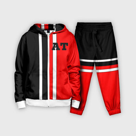 Детский костюм 3D с принтом Athletic team red and black в Петрозаводске,  |  | at | athletic | athletic team | bodybuilding | crossfit | fitness | mma | motivation | power | sport | strong | team | traninig | workout | бодибилдинг | зож | кросфит | мотивация. сила.смешанные единоборства. | спорт | спорт зал | фитнес | фитн