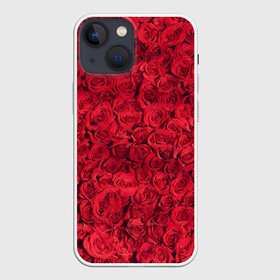 Чехол для iPhone 13 mini с принтом Розы в Петрозаводске,  |  | красная | красное | красные | красный | лепестки | природа | растение | растения | роза | розочки | розы | флора | цветок | цветочки | цветы