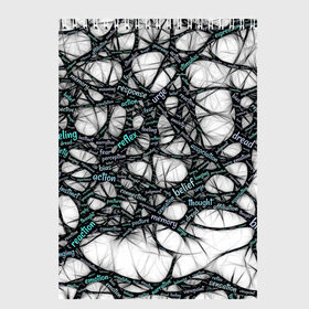 Скетчбук с принтом NEIROLINK в Петрозаводске, 100% бумага
 | 48 листов, плотность листов — 100 г/м2, плотность картонной обложки — 250 г/м2. Листы скреплены сверху удобной пружинной спиралью | Тематика изображения на принте: абстракция | веном | наука | нейронная сеть | нейроны | превращения | сети | узор | ученые