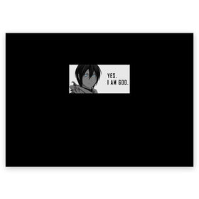 Поздравительная открытка с принтом Ято в Петрозаводске, 100% бумага | плотность бумаги 280 г/м2, матовая, на обратной стороне линовка и место для марки
 | bishamon | god | noragami | norogami | yato | бездомный | бишамон | бог | войны | казума | нарагами | норагами | норогами | стиль | хиёри | юкине | япония | японский | ято