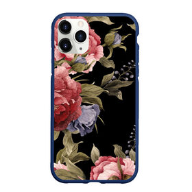 Чехол для iPhone 11 Pro Max матовый с принтом Цветы в Петрозаводске, Силикон |  | арт | бутон | бутоны | зеленый | картина | рисунок | рисунок красками | розовый | темный | фиолетовый | чёрный