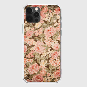 Чехол для iPhone 12 Pro Max с принтом Розовая поляна в Петрозаводске, Силикон |  | Тематика изображения на принте: арт | кремовый | рисунок | роза | розовая поляна | розовые розы | розовые цветы | розы