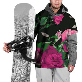 Накидка на куртку 3D с принтом Розы в Петрозаводске, 100% полиэстер |  | арт | бутон | бутоны | зеленый | краски | кусты роз | рисунок | роза | розовая роза | розовые розы | розовый | розы