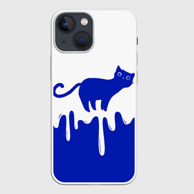 Чехол для iPhone 13 mini с принтом Milk Cat в Петрозаводске,  |  | cat | cats | japan | kitty | milk | кавай | кот | котейка | котенок | котик | кошка | кошки | милград | молоко | ня | япония