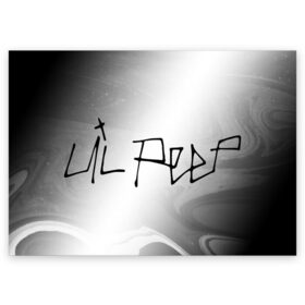 Поздравительная открытка с принтом LIL PEEP / ЛИЛ ПИП в Петрозаводске, 100% бумага | плотность бумаги 280 г/м2, матовая, на обратной стороне линовка и место для марки
 | Тематика изображения на принте: beautiful | daddy | heart | life | lil | lilpeep | music | peep | rap | rapper | rip | tattoo | лил | лилпип | литл | лого | музыка | папочка | пип | рип | рожица | рэп | рэпер | рэперы | сердечко | сердце | символ | тату | татуировки