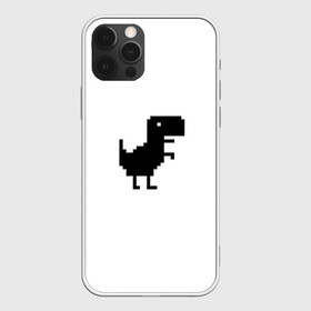 Чехол для iPhone 12 Pro с принтом Google динозаврик в Петрозаводске, силикон | область печати: задняя сторона чехла, без боковых панелей | dino | dinomax | googledino | дино | динозавр | потерялся