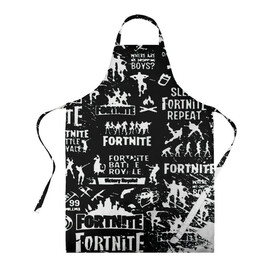 Фартук 3D с принтом Fortnite. в Петрозаводске, 100% полиэстер | общий размер — 65 х 85 см, ширина нагрудника — 26 см, горловина — 53 см, длина завязок — 54 см, общий обхват в поясе — 173 см. Принт на завязках и на горловине наносится с двух сторон, на основной части фартука — только с внешней стороны | 2 глава | 2 сезон | fortnite | fortnite 2 | game | боевой пропуск | боевой пропуск 2 сезона 2 главы фортнайт | игра | фортнайт | экшен