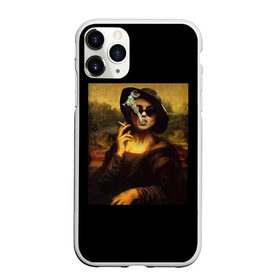 Чехол для iPhone 11 Pro матовый с принтом jaKondA в Петрозаводске, Силикон |  | Тематика изображения на принте: jakonda | mona lisa | smoking | woman | девушка | джаконда | мона лиза