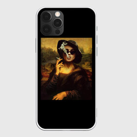 Чехол для iPhone 12 Pro Max с принтом jaKondA в Петрозаводске, Силикон |  | Тематика изображения на принте: jakonda | mona lisa | smoking | woman | девушка | джаконда | мона лиза