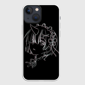 Чехол для iPhone 13 mini с принтом Re:Zero в Петрозаводске,  |  | anime | glitch | japan | ram | re | rem | rezero | senpai | subaru | waifu | zero | анимация | аниме | вайфу | глитч | глич | мультсериал | мультфильм | семпай | сенпай | сериал | япония