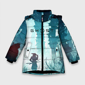 Зимняя куртка для девочек 3D с принтом Ghost of Tsushima в Петрозаводске, ткань верха — 100% полиэстер; подклад — 100% полиэстер, утеплитель — 100% полиэстер. | длина ниже бедра, удлиненная спинка, воротник стойка и отстегивающийся капюшон. Есть боковые карманы с листочкой на кнопках, утяжки по низу изделия и внутренний карман на молнии. 

Предусмотрены светоотражающий принт на спинке, радужный светоотражающий элемент на пуллере молнии и на резинке для утяжки. | ghost of tsushima | игра | лес | природа | рисунок | самурай