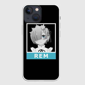 Чехол для iPhone 13 mini с принтом Рем в Петрозаводске,  |  | emilia | ram | re | rem | rezero | subaru | zero | альтернативном | аниме | горничная | жизнь | кавай | мило | мире | нацуки | нуля | пак | рам | рем | субару | тан | эмилия