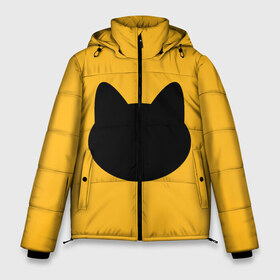Мужская зимняя куртка 3D с принтом Мордочка коти в Петрозаводске, верх — 100% полиэстер; подкладка — 100% полиэстер; утеплитель — 100% полиэстер | длина ниже бедра, свободный силуэт Оверсайз. Есть воротник-стойка, отстегивающийся капюшон и ветрозащитная планка. 

Боковые карманы с листочкой на кнопках и внутренний карман на молнии. | арт | вектор | кот | котёнок | кошка | оранжевый | рисунок | силуэт | тёмный | чёрный