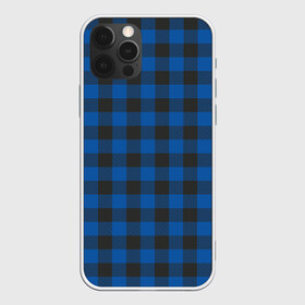 Чехол для iPhone 12 Pro Max с принтом Синяя клетка в Петрозаводске, Силикон |  | cage | cage pattern | checkered ornament | ornament | pattern | print cage | tartan | клетка | клетка узор | клетчатый орнамент | орнамент | принт клетка | синяя клетка | тартан | узор | шотландка | шотландская клетка