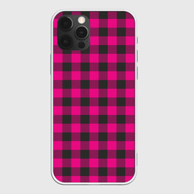 Чехол для iPhone 12 Pro Max с принтом Розовая клетка в Петрозаводске, Силикон |  | cage | cage pattern | checkered ornament | ornament | pattern | pink | print cage | tartan | клетка | клетка узор | клетчатый орнамент | орнамент | принт клетка | розовая | розовая клетка | тартан | узор | шотландка | шотландская клетка