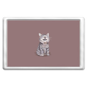 Магнит 45*70 с принтом Котёнок ыыы в Петрозаводске, Пластик | Размер: 78*52 мм; Размер печати: 70*45 | арт | кот | котёнок | кошка | мем | мемный кот | мемный котенок | мэм | мэмный котёнок | рисунок | серый | серый кот | тёмный | фиолетовый