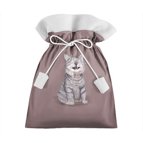 Подарочный 3D мешок с принтом Котёнок ыыы в Петрозаводске, 100% полиэстер | Размер: 29*39 см | Тематика изображения на принте: арт | кот | котёнок | кошка | мем | мемный кот | мемный котенок | мэм | мэмный котёнок | рисунок | серый | серый кот | тёмный | фиолетовый