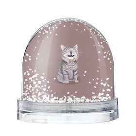 Снежный шар с принтом Котёнок ыыы в Петрозаводске, Пластик | Изображение внутри шара печатается на глянцевой фотобумаге с двух сторон | Тематика изображения на принте: арт | кот | котёнок | кошка | мем | мемный кот | мемный котенок | мэм | мэмный котёнок | рисунок | серый | серый кот | тёмный | фиолетовый