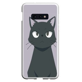 Чехол для Samsung S10E с принтом Чёрный кот в Петрозаводске, Силикон | Область печати: задняя сторона чехла, без боковых панелей | аниме | аниме кот | арт | кёрный котёнок | кот | котёнок | кошка | рисунок | чёрная кошка | черный кот | черный котенок