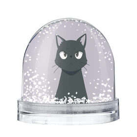 Снежный шар с принтом Чёрный кот в Петрозаводске, Пластик | Изображение внутри шара печатается на глянцевой фотобумаге с двух сторон | аниме | аниме кот | арт | кёрный котёнок | кот | котёнок | кошка | рисунок | чёрная кошка | черный кот | черный котенок