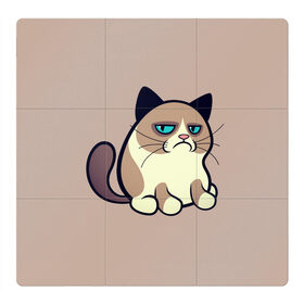 Магнитный плакат 3Х3 с принтом Великий Grumpy Cat в Петрозаводске, Полимерный материал с магнитным слоем | 9 деталей размером 9*9 см | grumpy cat | арт | кот | кот grumpy cat | котёнок | кошка | недовольный кот | рисунок
