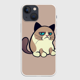 Чехол для iPhone 13 mini с принтом Великий Grumpy Cat в Петрозаводске,  |  | grumpy cat | арт | кот | кот grumpy cat | котёнок | кошка | недовольный кот | рисунок