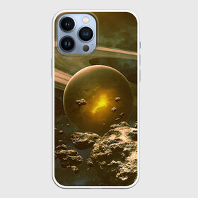 Чехол для iPhone 13 Pro Max с принтом Saturn в Петрозаводске,  |  | Тематика изображения на принте: cosmos | meteorite | saturn | space | космос | метеорит | пространство | сатурн