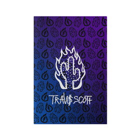 Обложка для паспорта матовая кожа с принтом TRAVIS SCOTT в Петрозаводске, натуральная матовая кожа | размер 19,3 х 13,7 см; прозрачные пластиковые крепления | Тематика изображения на принте: scott | travis | travis scott | арт | градиент | значки | значлк | исполнитель | кактус | лого | логотип | музыка | музыкант | огонь | певец | певец трэвис скотт | песни | пламя | пясня | рэп | рэпер | скотт | трэвис
