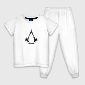 Детская пижама хлопок с принтом Assassins Creed в Петрозаводске, 100% хлопок |  брюки и футболка прямого кроя, без карманов, на брюках мягкая резинка на поясе и по низу штанин
 | Тематика изображения на принте: logo | игра