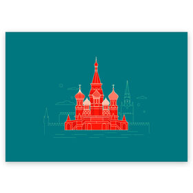 Поздравительная открытка с принтом Москва в Петрозаводске, 100% бумага | плотность бумаги 280 г/м2, матовая, на обратной стороне линовка и место для марки
 | красная площадь | кремль | москва | патриот | россия | туризм