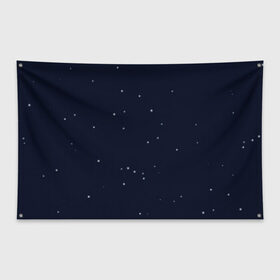 Флаг-баннер с принтом Ночное небо в Петрозаводске, 100% полиэстер | размер 67 х 109 см, плотность ткани — 95 г/м2; по краям флага есть четыре люверса для крепления | звёзды | мерцание | небо | ночь | синий | сияние | тёмный | чёрный