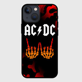 Чехол для iPhone 13 mini с принтом AC DС в Петрозаводске,  |  | ac dc | acdc | back to black | highway to hell | logo | music | rock | айси | айсидиси | диси | лого | логотип | молния | музыка | рок | символ | символика | символы | эйси | эйсидиси