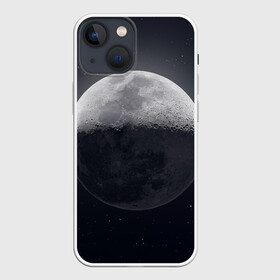 Чехол для iPhone 13 mini с принтом луна в Петрозаводске,  |  | Тематика изображения на принте: moon | звезды | космос | луна | планета